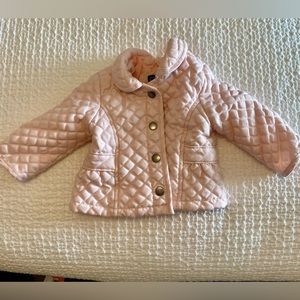 Girls light pink quilted Gap Jacket
